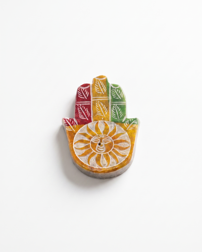 Räucherstäbchenhalter Hamsa aus Speckstein